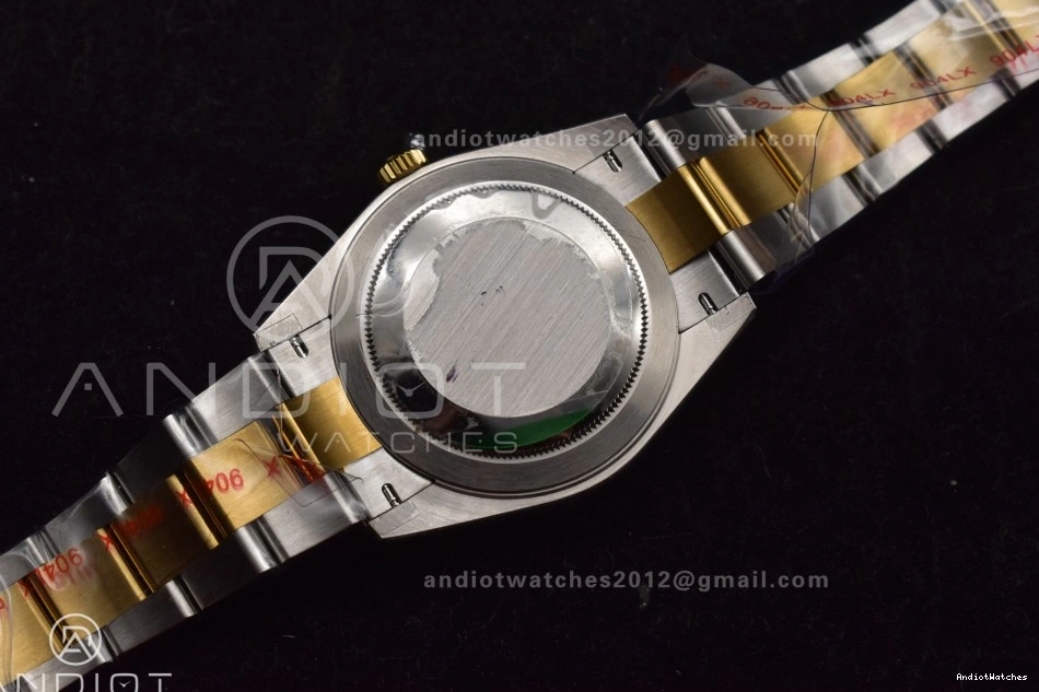 YG 126333 Oyster SS Dial Efficient Edition Steel SS 614 Roman DateJust A 1:1 41 904L YG Green GMF Bracelet on Gray Best 0408